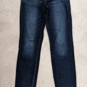 American Eagle Blue Straight Leg Jeans with Classic Denim Texture